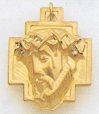 14K Gold Christ Head