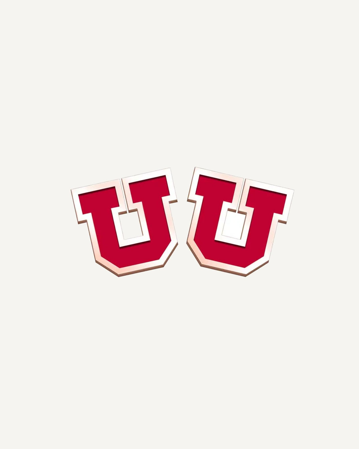 Pair of University of Utah Color Enamel Big U Cuff Links