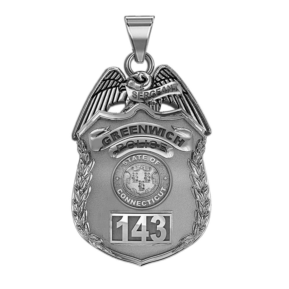 Personalized Connecticut Police Badge with Your Number & Department