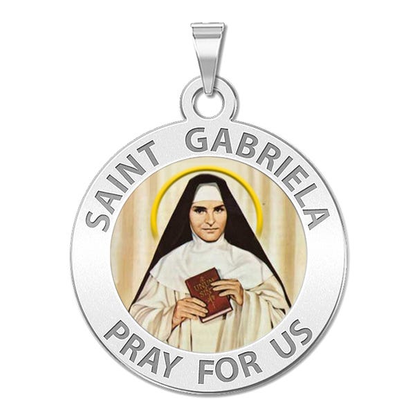 Saint Gabriela Round Color Religious Medal -"EXCLUSIVE"