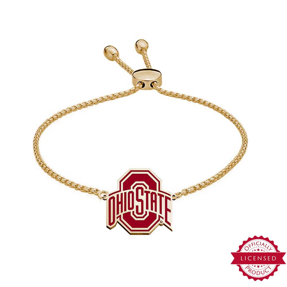 Ohio State University Color Enamel Logo Bracelet