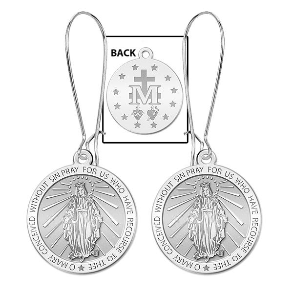 Miraculous Medal Double-Sided Earrings "EXCLUSIVE"