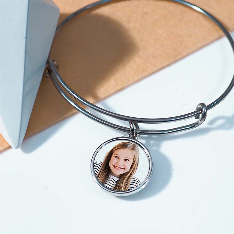 Expandable Photo Charm Bracelet