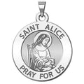 Saint Alice Round Religious Medal