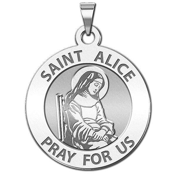Saint Alice Round Religious Medal