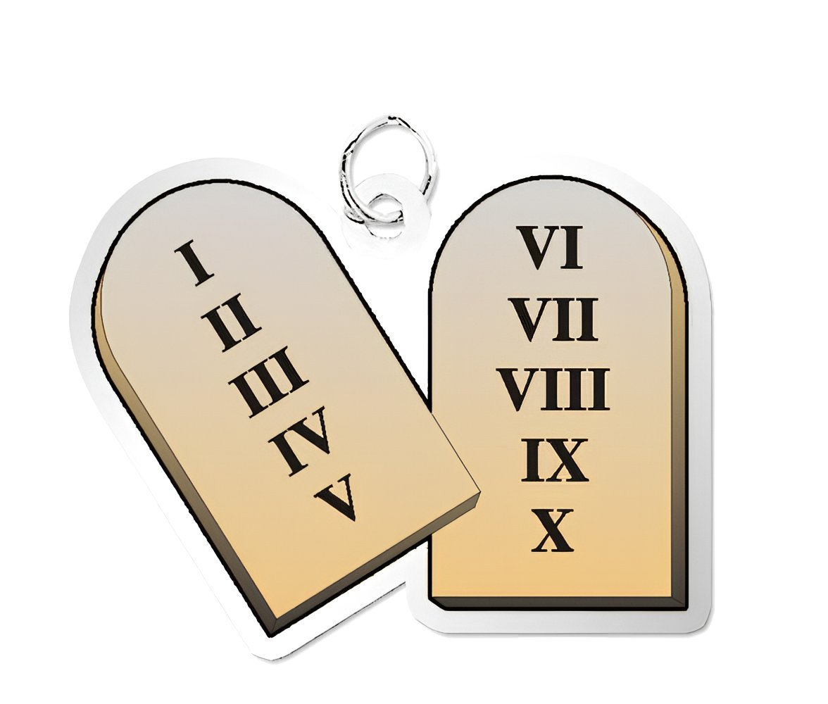 Ten Commandments Charm