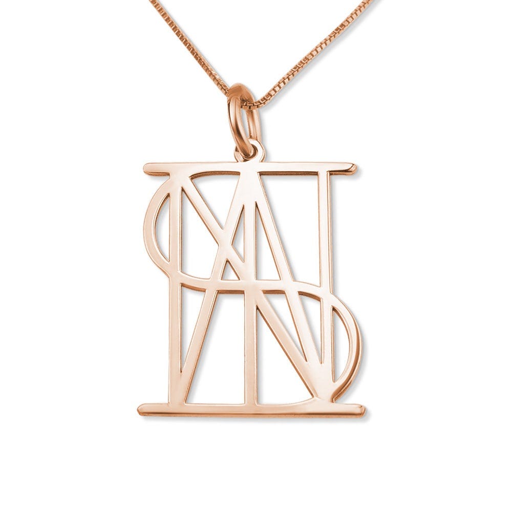 Geometrical Name Necklace