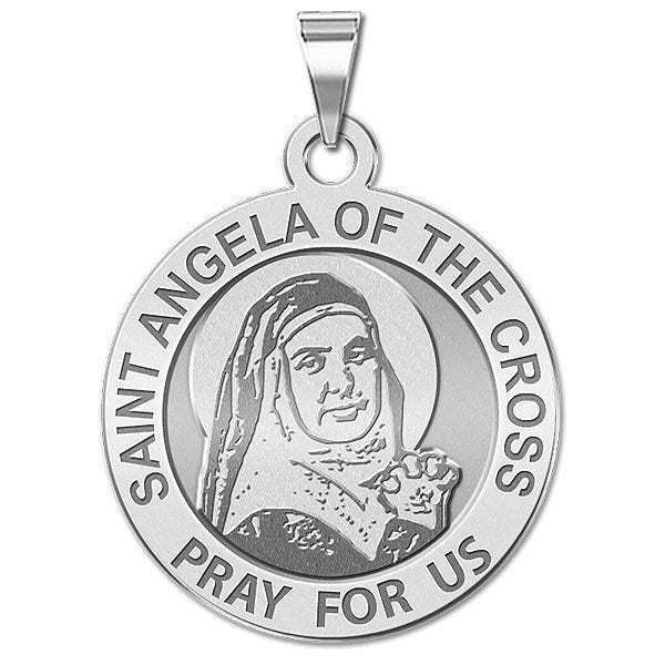 Saint Angela of the Cross Round Religious Medal "EXCLUSIVE"