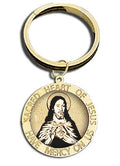 Sacred Heart Of Jesus Religious Engravable Keychain