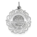 Caridad Del Cobre Round Filigree Religious Medal