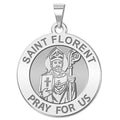 Saint Florent Round Religious Medal  "EXCLUSIVE"
