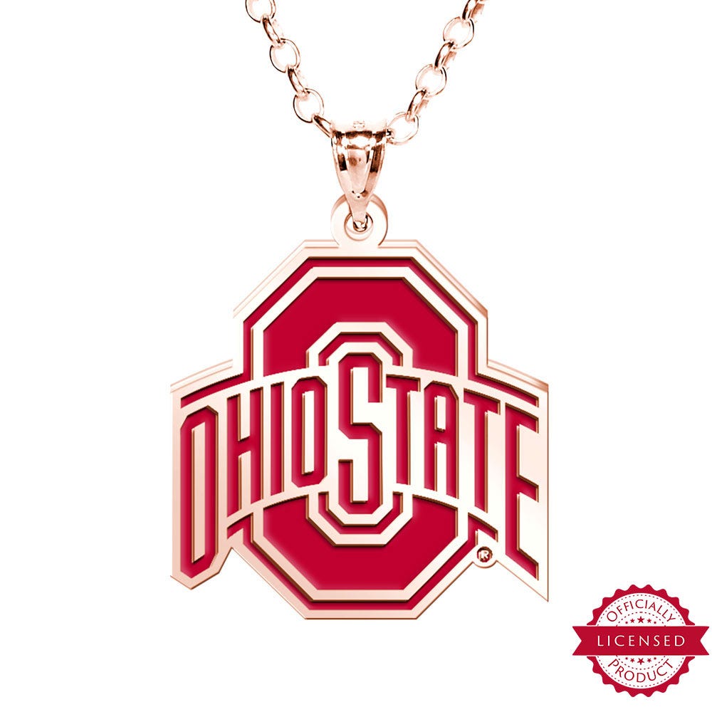 Ohio State University Color Enamel Logo Necklace