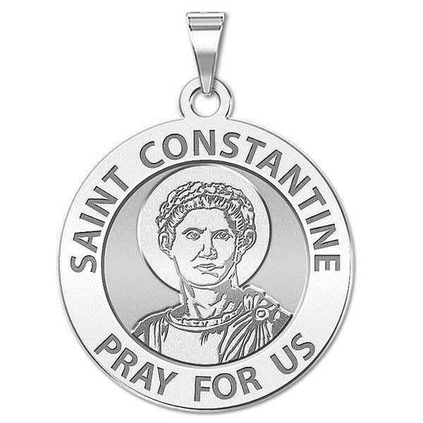 Saint Constantine Round Religious Medal