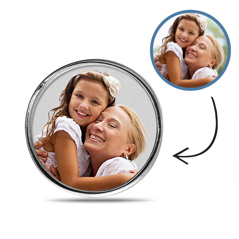 Additional Photo Engraved Round Charm