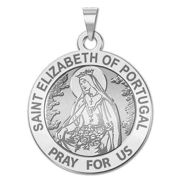 Saint Elizabeth of Portugal Round Religious Medal