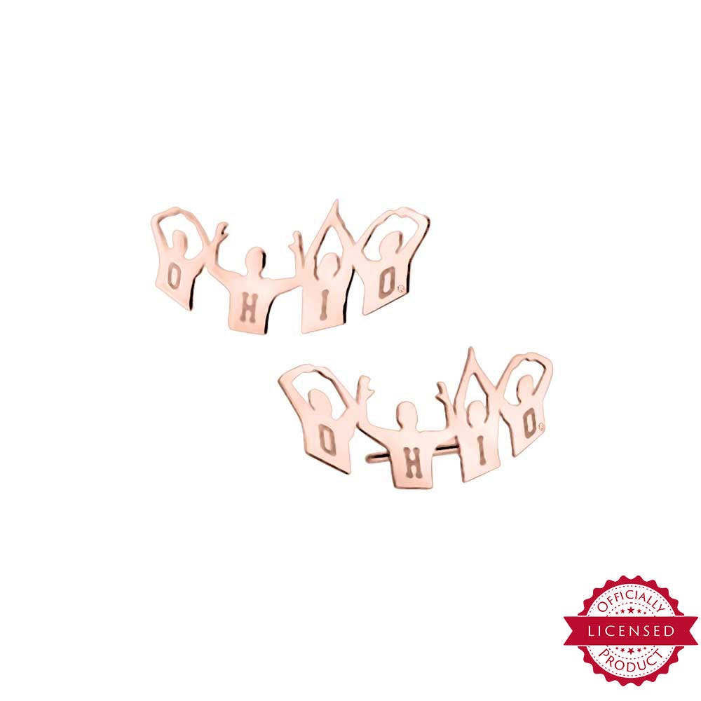 Pair Of Ohio State Silhouette Earrings