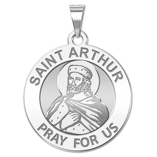 Saint Arthur Round Religious Medal