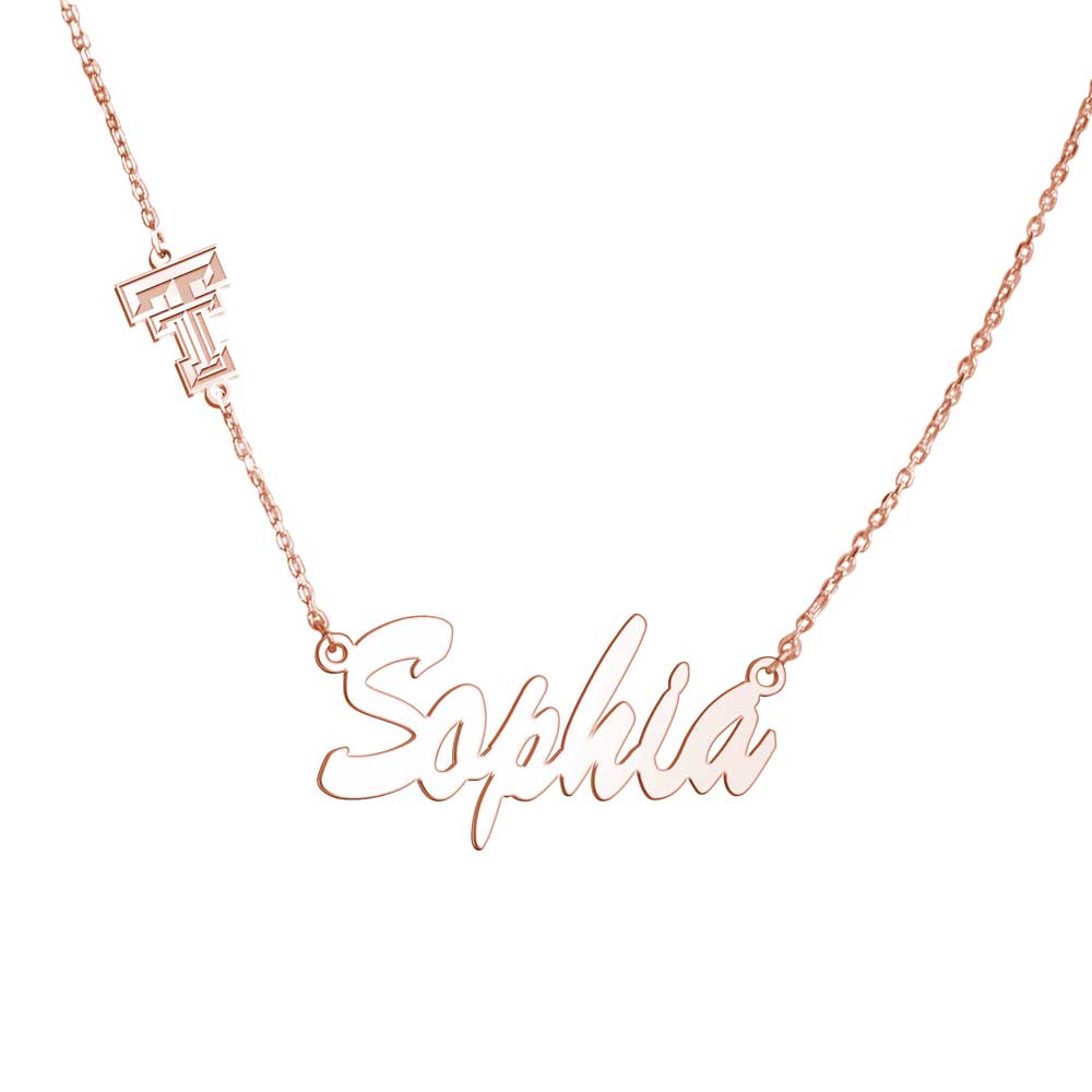 Texas Tech Custom Name Necklace