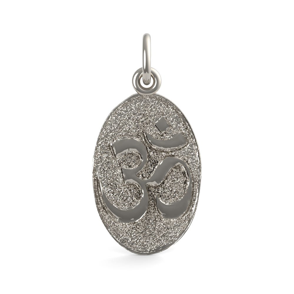 Yoga Symbol Oval Disc Charm