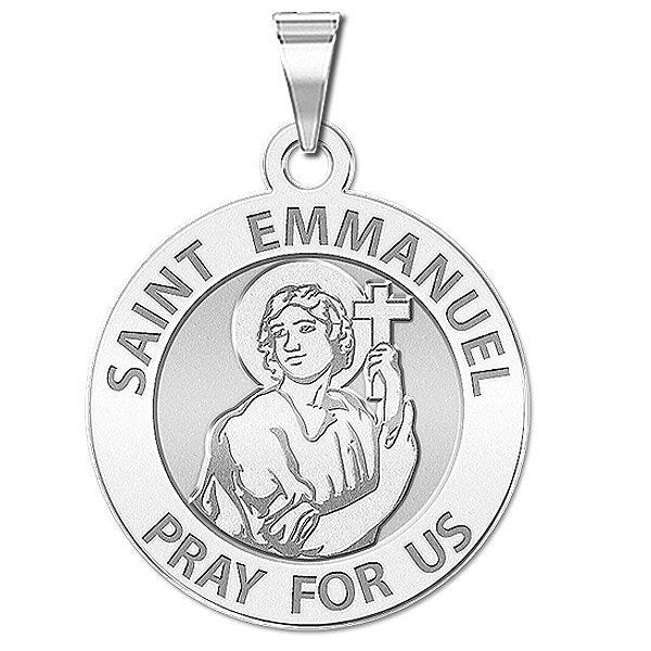 Saint Emmanuel Round Religious Medal  "EXCLUSIVE"