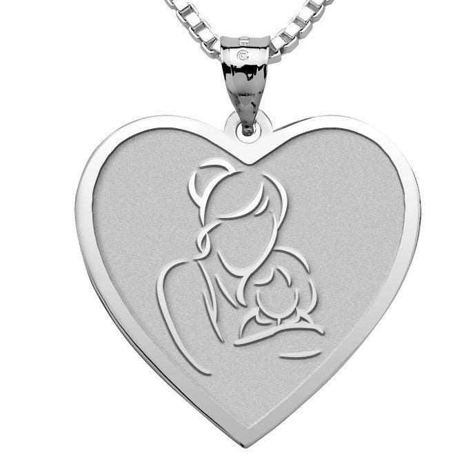 Mother and Daughter - Heart Pendant