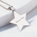 Engravable Star Shape Pendant or Charm