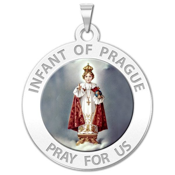 Infant of Prague Religious Medal  "Color EXCLUSIVE"