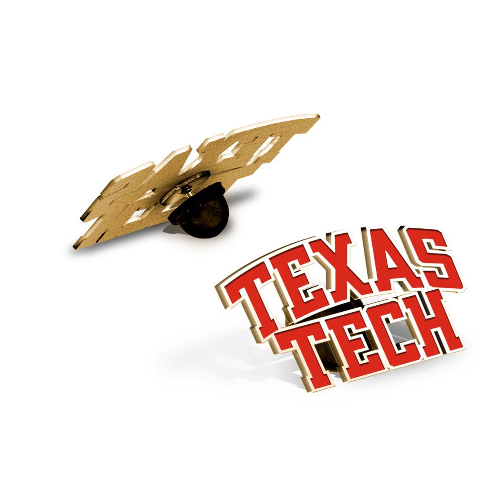 Texas Tech Color Enamel Block Pin