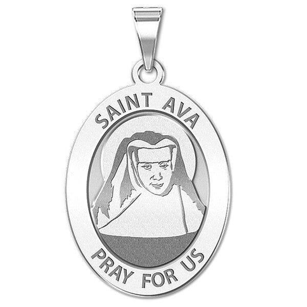 Saint Ava Oval Religious Medal - Oval