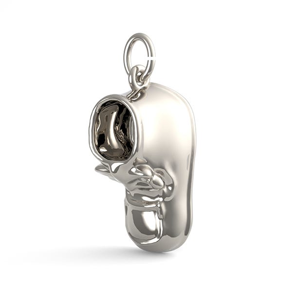 Baby Shoe with Laces Charm(8222)