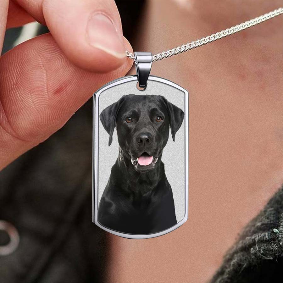 Memorial Stainless Steel Photo Dog Tag Photo Pendant