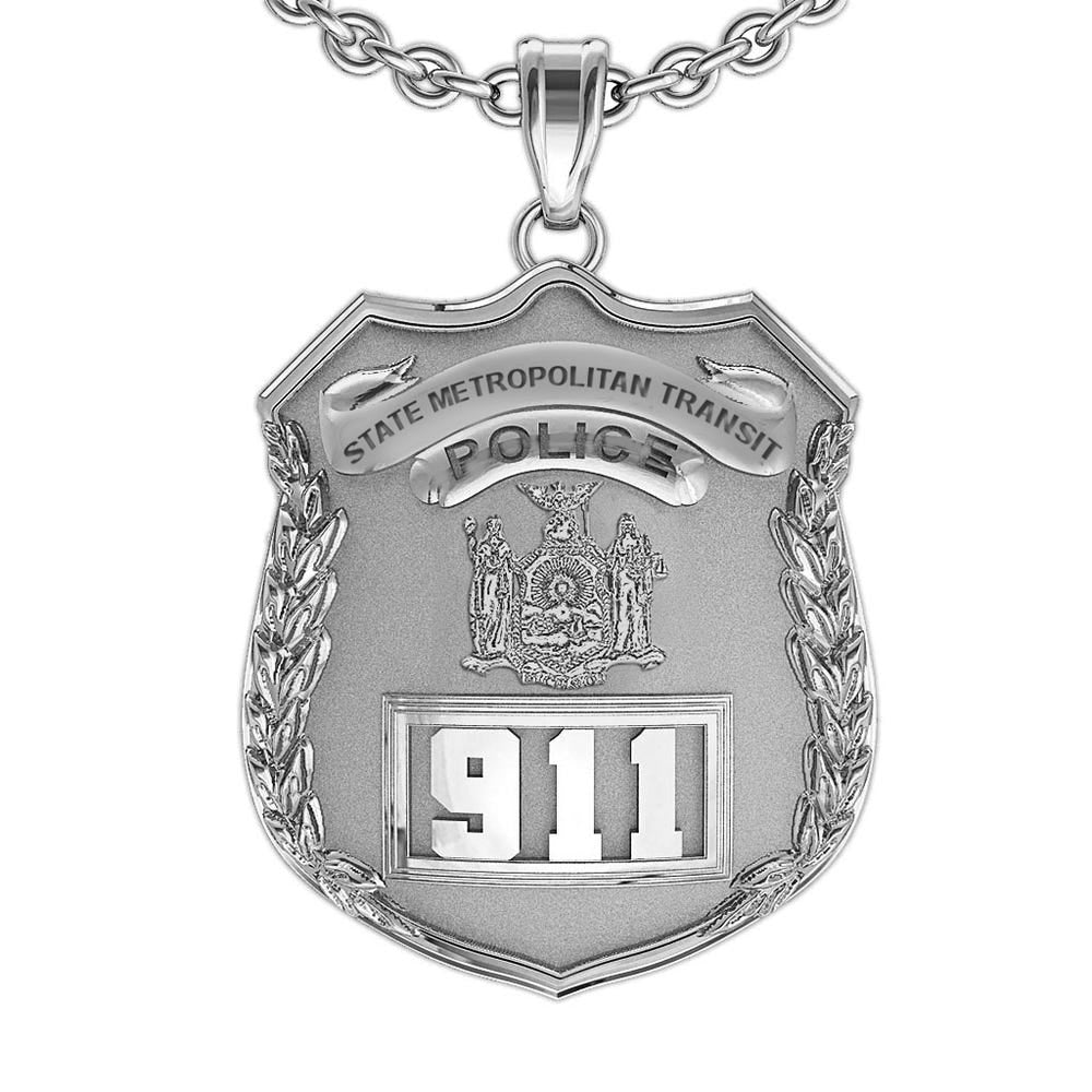 Personalized Transit Police Badge w/ Your Number & Department