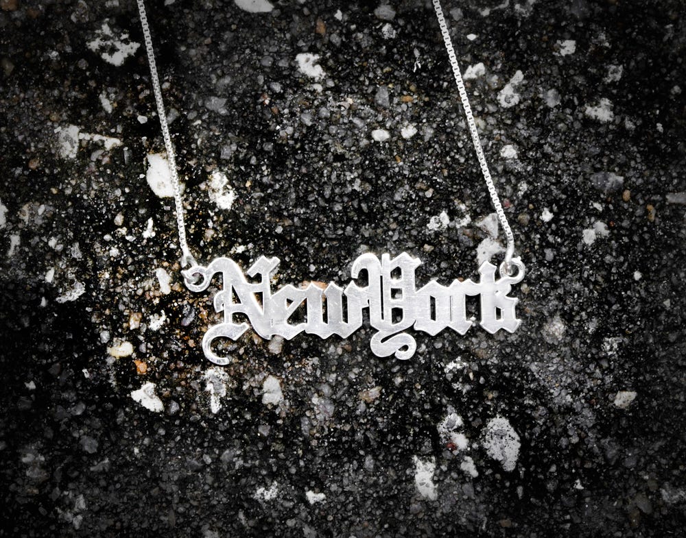 State Name Nameplate Necklace