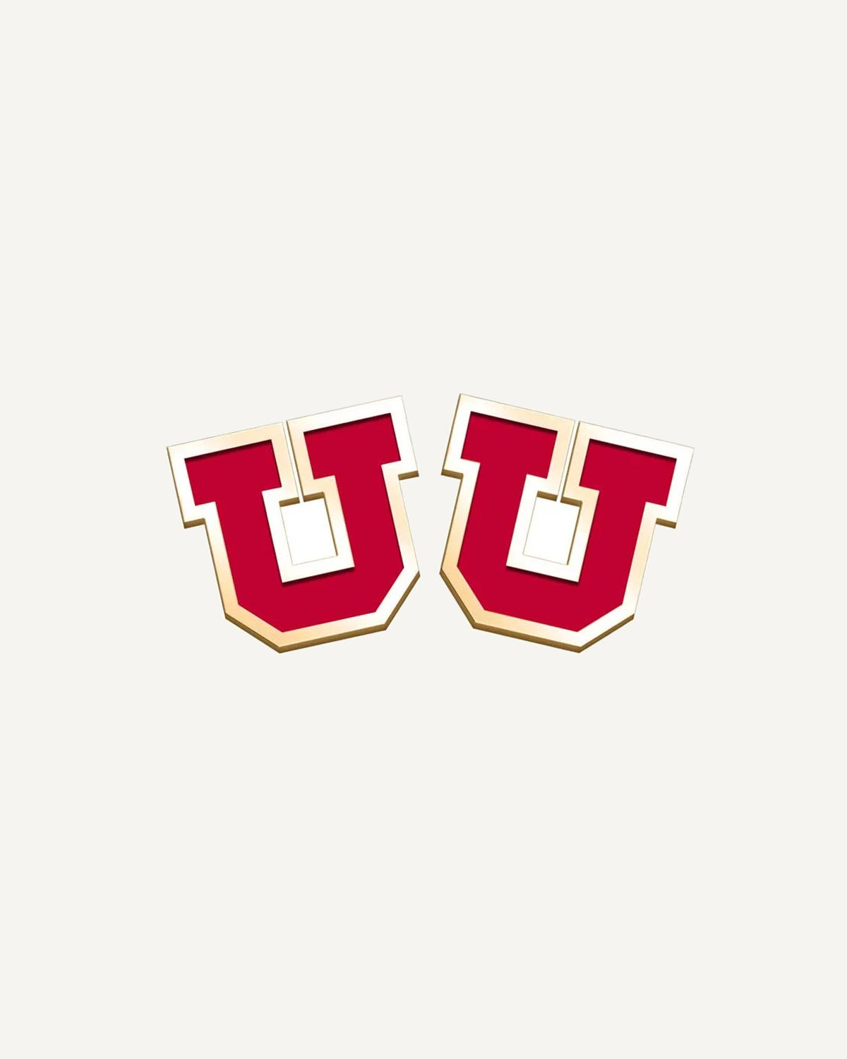 Pair of University of Utah Color Enamel Big U Cuff Links