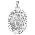 Saint Macrina the Younger Religious Medal - Oval