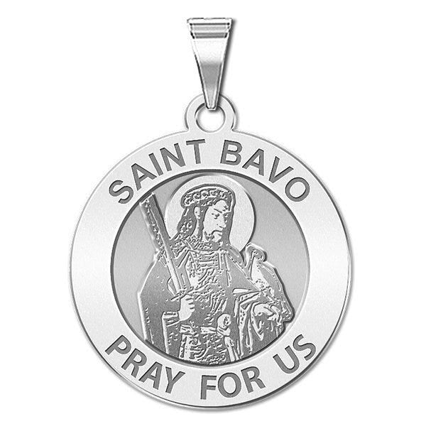 Saint Bavo Round Religious Medal "EXCLUSIVE"