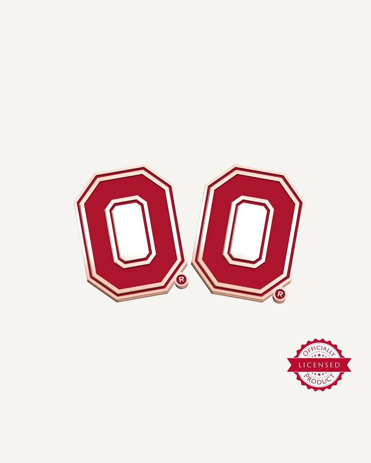 Pair of Color Enamel Ohio State O Logo Cuff Links