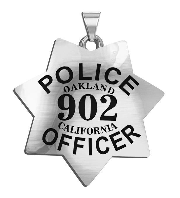 Personalized California 7 Point Star Police Badge with Your Department, Rank and Number