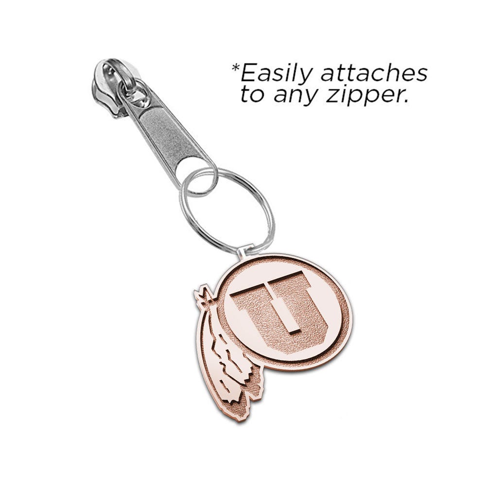 University of Utah Feathered U Zipper Pull