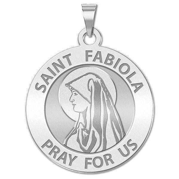Saint Fabiola Round Religious Medal