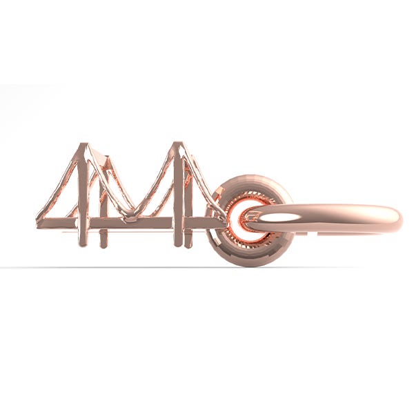 Golden Gate Bridge Silhouette Charm