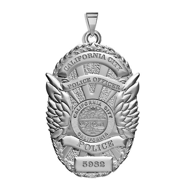 Personalized California City Police Badge with Your Rank, Department and Number
