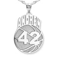 Custom Basketball Pendant w/ Name & Number