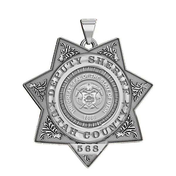 Personalized 7-Point Star Utah Sheriff Badge with Number