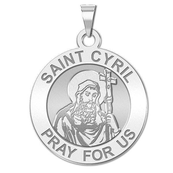 Saint Cyril of Alexandria Round Religious Medal - "EXCLUSIVE"