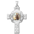 Saint Florian Personalized Fire Badge Cross Religious Color Medal  "EXCLUSIVE"