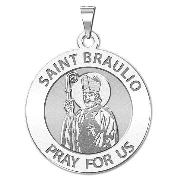 Saint Braulio Round Religious Medal "EXCLUSIVE"