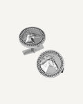 Round Horse Cuff Links