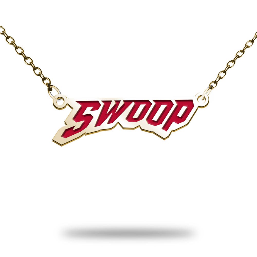 University of Utah Color Enamel Swoop Necklace