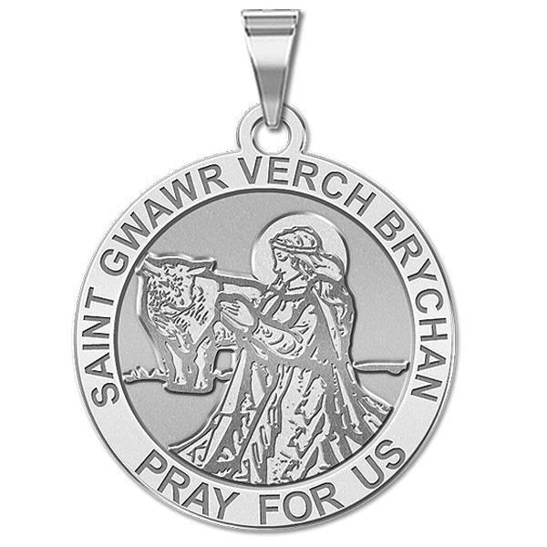 Saint Gwawr Verch Brychan Round Religious Medal  "EXCLUSIVE"